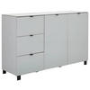 SIDEBOARD  in 165/105,1/52,5 cm  - Hellgrau/Schwarz, Design, Glas/Holzwerkstoff (165/105,1/52,5cm) - Hom`in