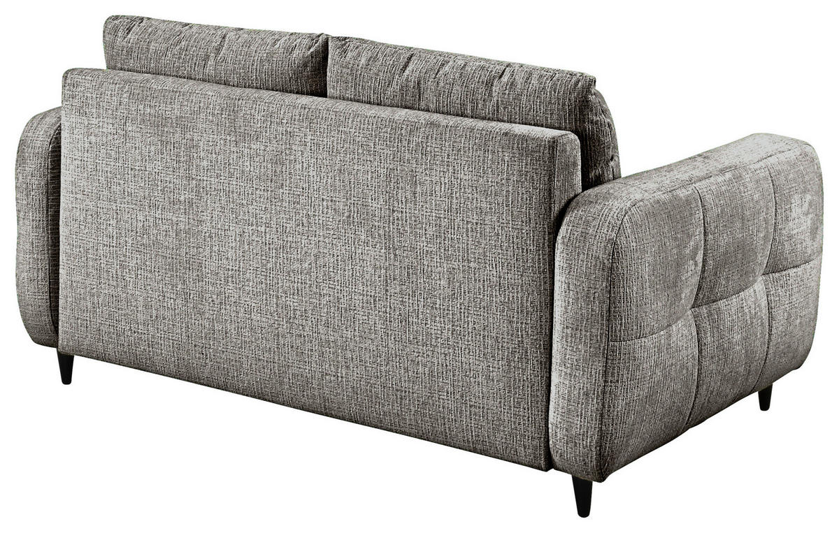 2-SITZER-SOFA Flachgewebe Dunkelgrau  - Dunkelgrau/Schwarz, MODERN, Holz/Textil (167/88/101cm) - Lomoco