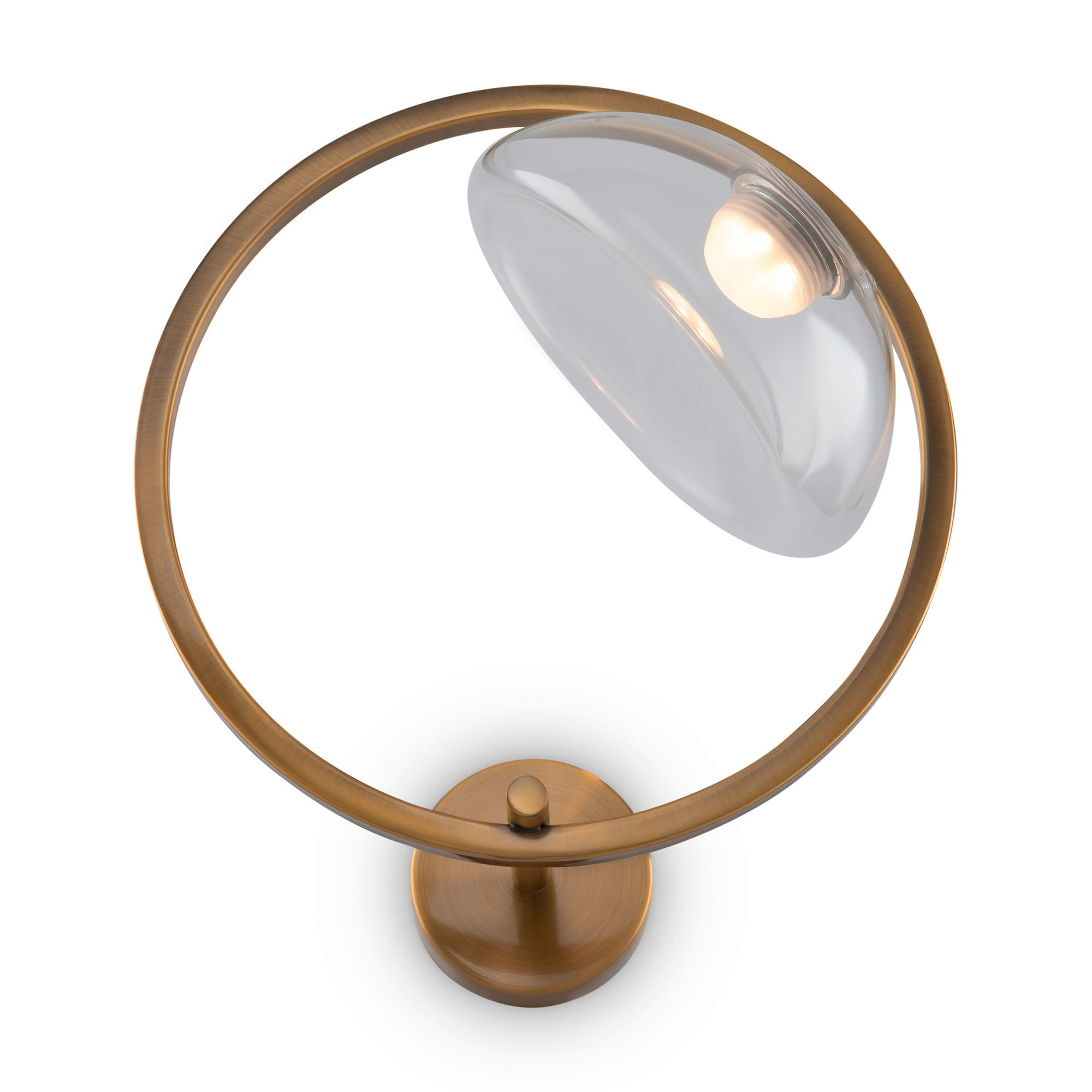WANDLEUCHTE - Transparent/Messingfarben, Trend, Glas/Metall (35/32/22cm) - MAYTONI