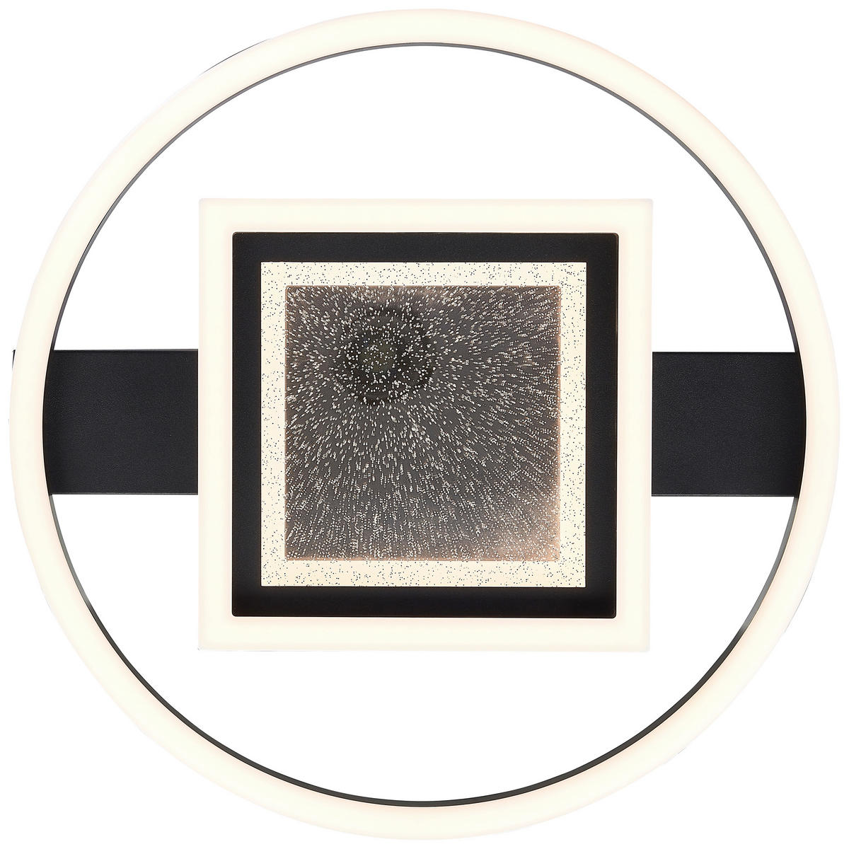 LED-DECKENLEUCHTE 37/6/37 cm   - Schwarz, Design, Kunststoff/Metall (37/6/37cm) - Brilliant