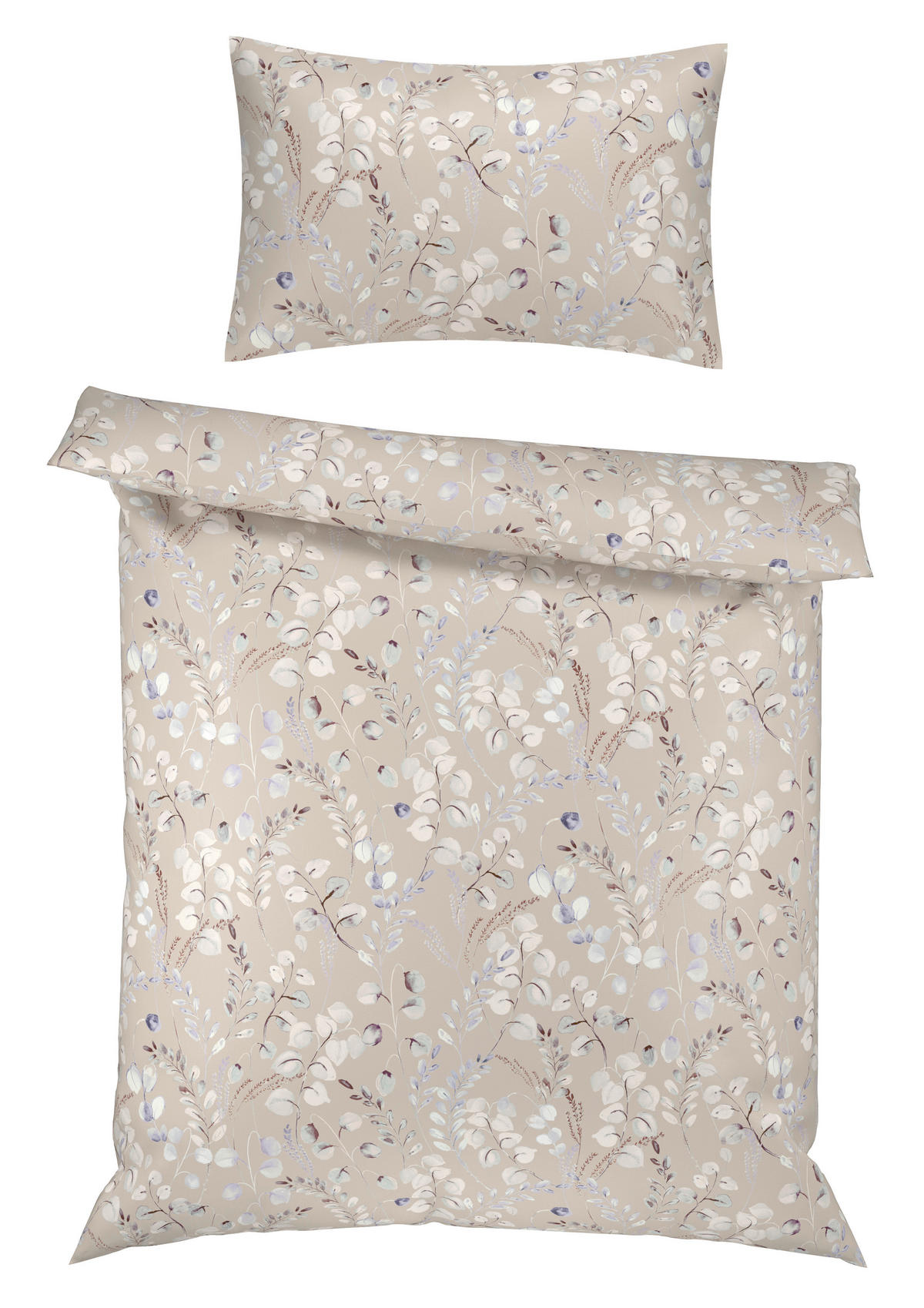 BETTWÄSCHESET Alessia 160/210 cm  50 cm/70 cm  - Taupe, Basics, Textil (160/210cm) - Ambiente