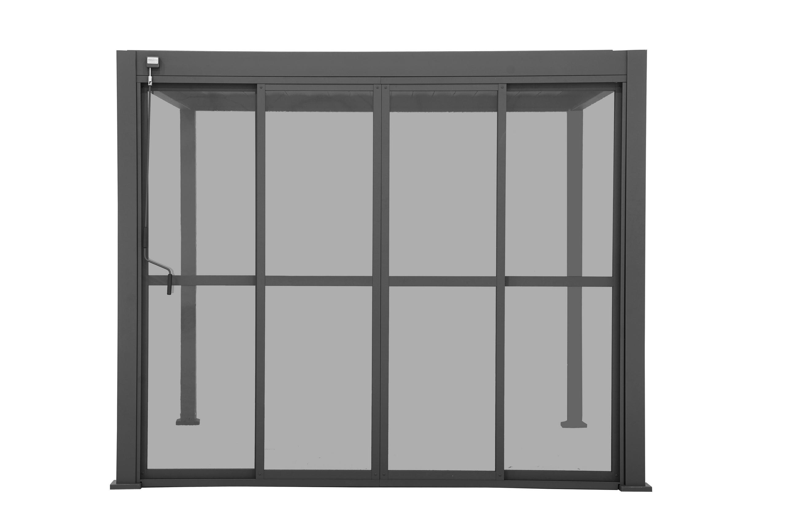 SCHIEBETÜR DELUXE/CLASSIC - Anthrazit, Basics, Kunststoff/Metall (300cm) - Gardenson