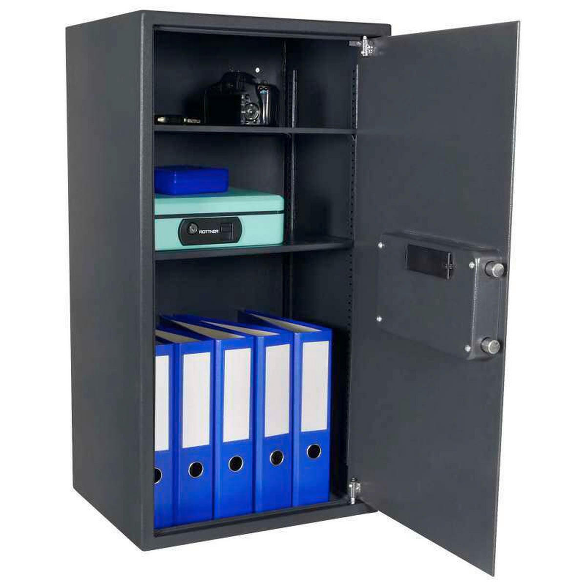 TRESOR - Anthrazit, KONVENTIONELL, Metall (45/85/36cm) - ROTTNER