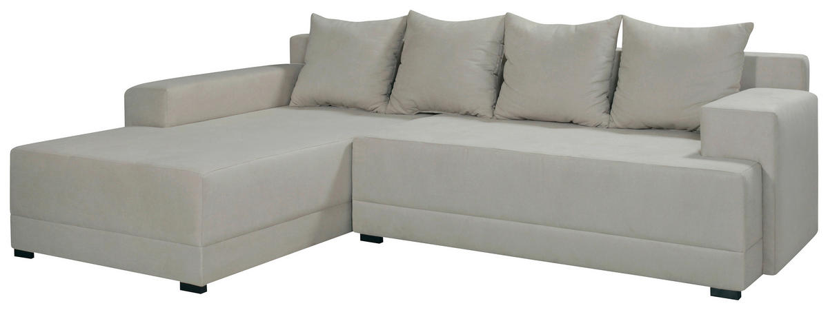 SEDEŽNA GARNITURA, siva  - črna/siva, Moderno, umetna masa/tekstil (271/85/173cm) - Ti'me