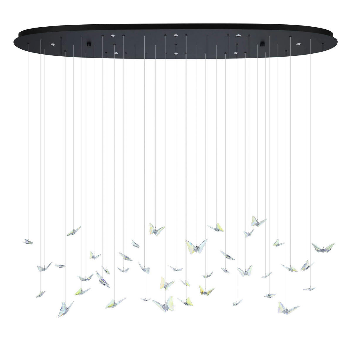 LED-HÄNGELEUCHTE 148/26/154 cm   - Klar/Schwarz, Design, Glas/Metall (148/26/154cm) - Eglo