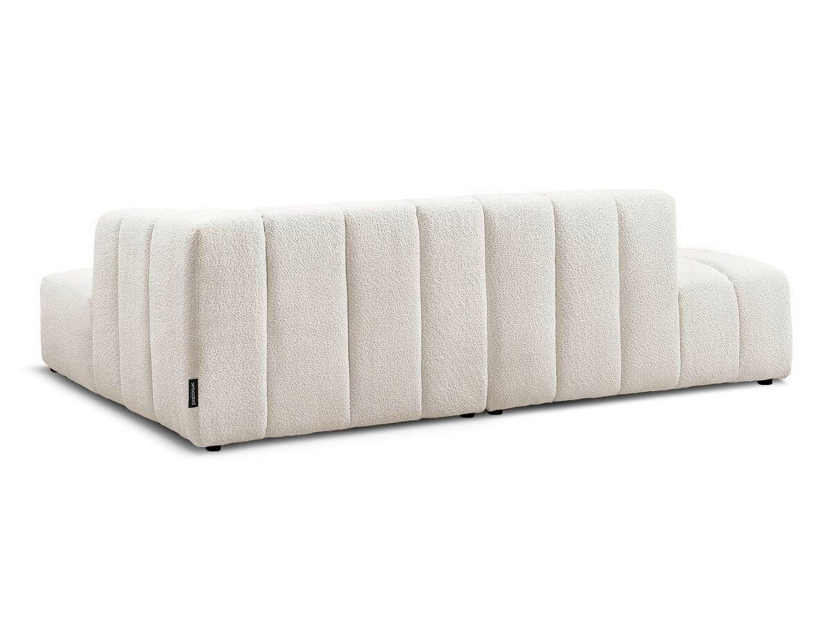 ECKSOFA  ANNECY Weiß Bouclé  - Schwarz/Weiß, MODERN, Kunststoff/Textil (262/170cm)