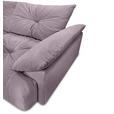 BIGSOFA Webstoff Flieder  - Flieder/Schwarz, KONVENTIONELL, Kunststoff/Textil (243/90,5/130cm) - Ambia Home