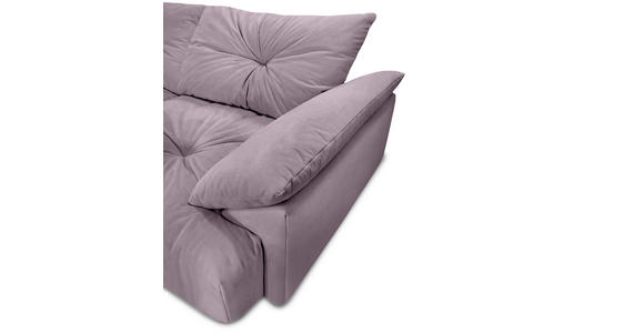 BIGSOFA Webstoff Flieder  - Flieder/Schwarz, KONVENTIONELL, Kunststoff/Textil (243/90,5/130cm) - Ambia Home