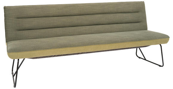 SITZBANK 218/89/68 cm  in Grün, Schwarz  - Schwarz/Grün, Design, Textil/Metall (218/89/68cm) - Dieter Knoll