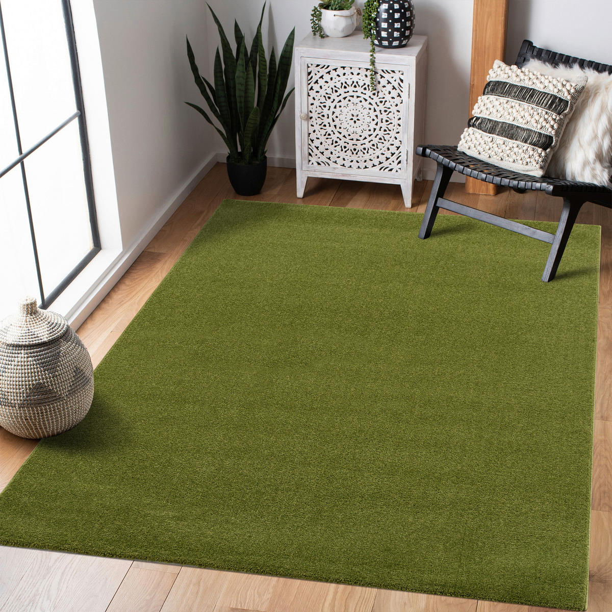 TKANA PREPROGA  Uni     200/290 cm    tkano  zelena  - zelena, Trendi, umetna masa/tekstil (200/290cm)
