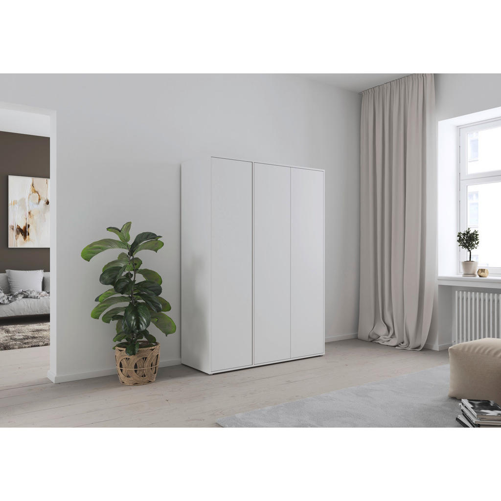 Thumbnail - Rauch Möbel Drehtürenschrank, Weiß, Holzwerkstoff, 4 Fächer, 140x194x53 cm, Blauer Engel, Goldenes M, Made in Germany, S...