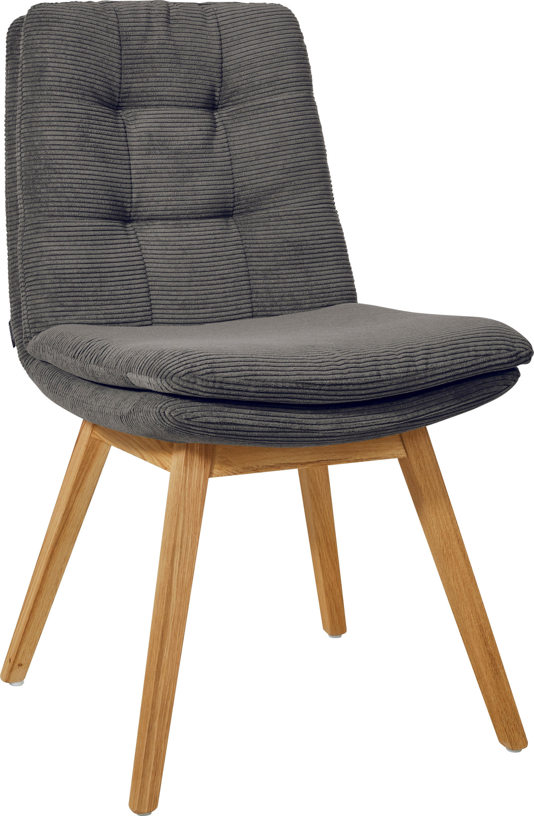 STUHL  Stoffauswahl, Typenauswahl, Gestellauswahl Cord  Anthrazit  - Eichefarben/Anthrazit, Design, Holz/Textil (49/90/69cm) - Johann Jakob