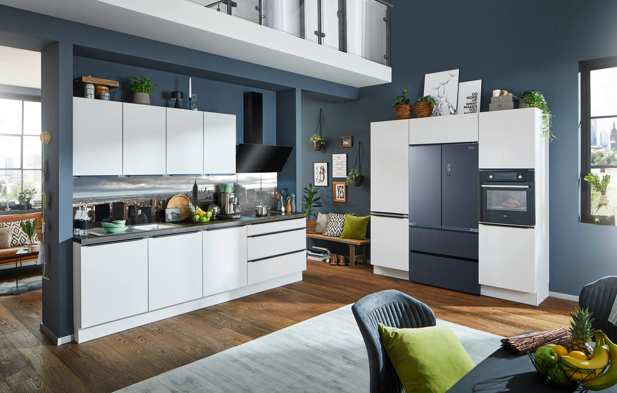 EINBAUKÜCHE   - Grau, Design, Holzwerkstoff - Celina