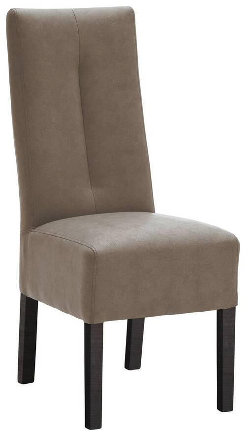 STUHL Lederlook Taupe, Buche Kolonial  - Taupe/Buche Kolonial, KONVENTIONELL, Holz/Textil (44/103/63cm) - Carryhome
