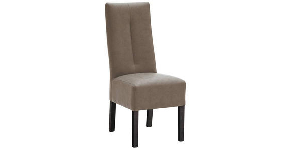 STUHL Lederlook Taupe, Buche Kolonial - Taupe/Buche Kolonial, KONVENTIONELL, Holz/Textil (44/103/63cm) - Carryhome