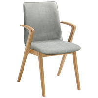 ARMLEHNSTUHL  in  - Eichefarben/Hellgrün, Design, Holz/Textil (54/86/62cm) - Venjakob