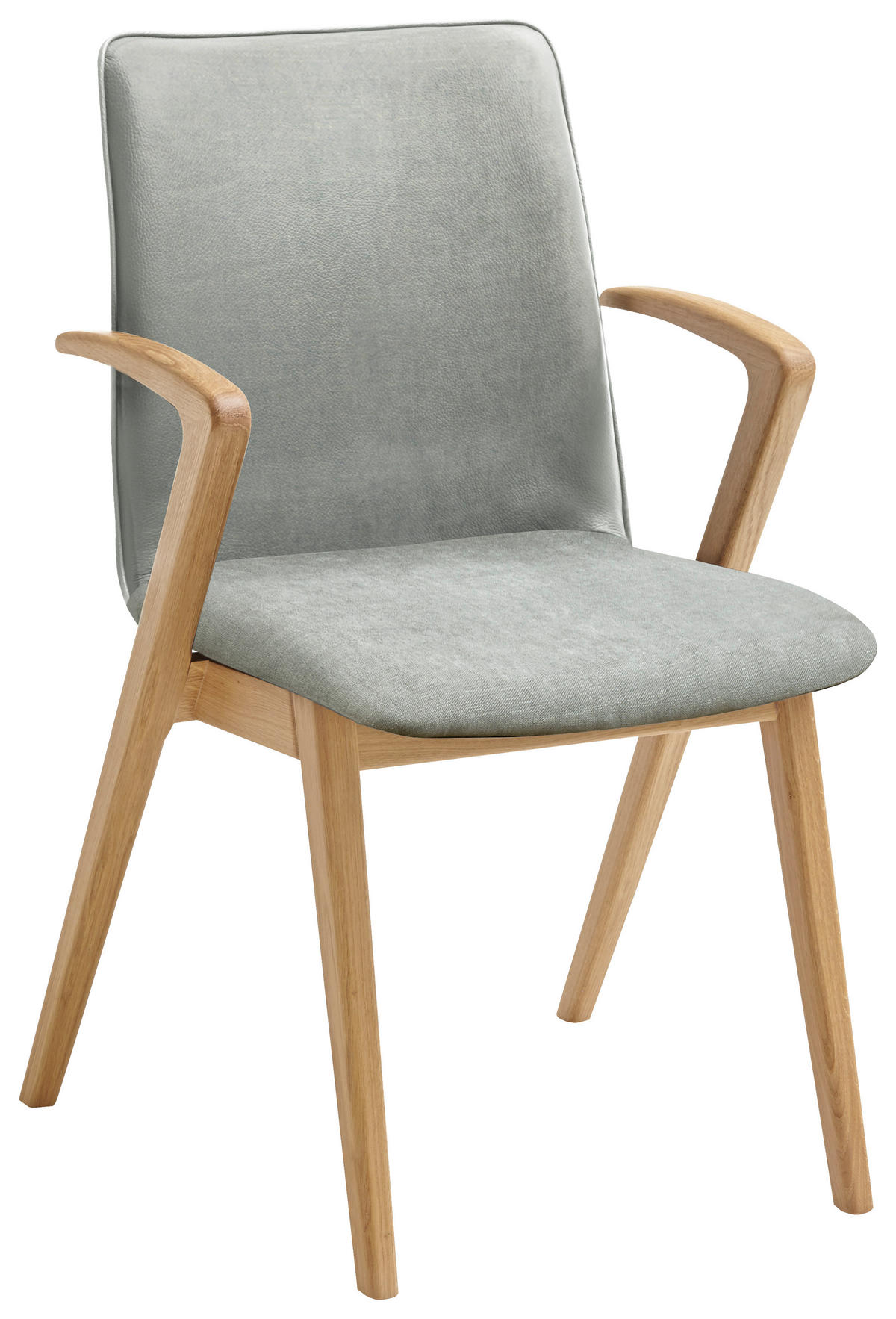 ARMLEHNSTUHL  in  - Eichefarben/Hellgrün, Design, Holz/Textil (54/86/62cm) - Venjakob