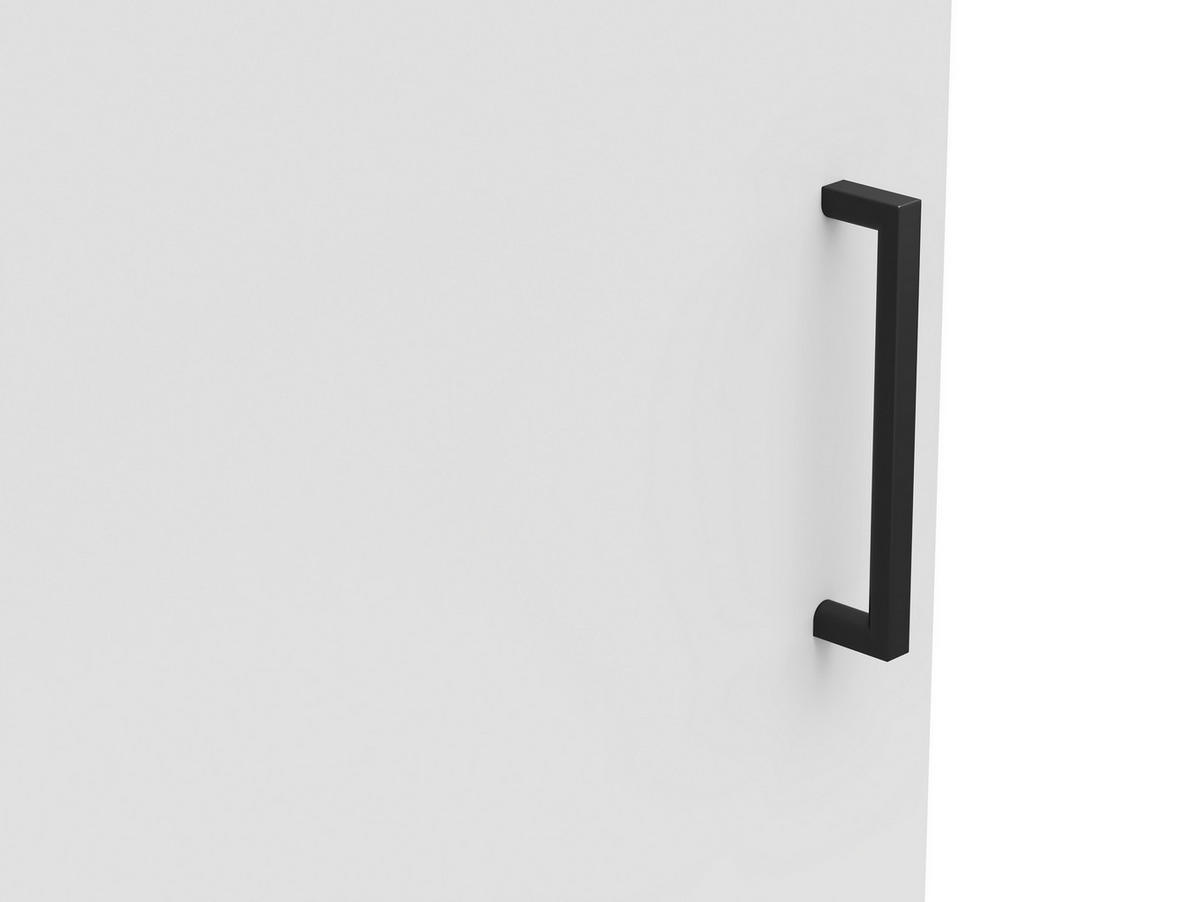 KOMODA, bela  - črna/bela, Moderno, umetna masa/leseni material (45/83/40cm) - Carryhome