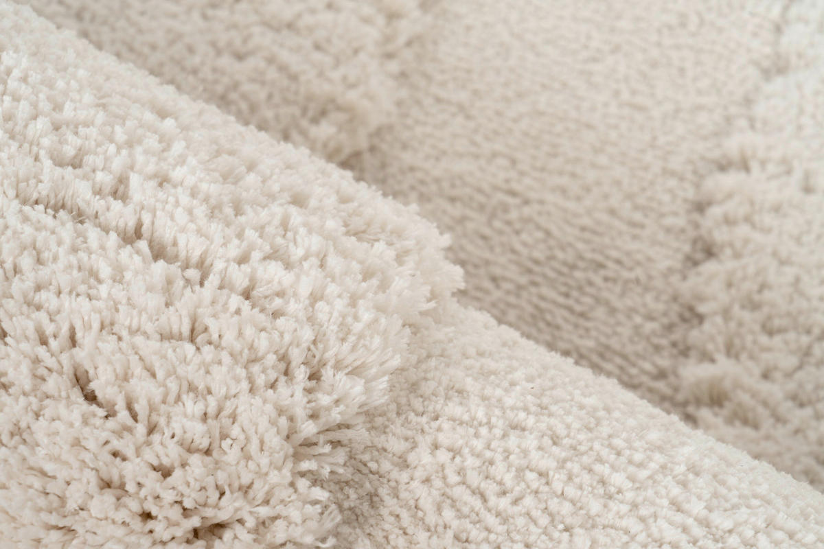 HOCHFLORTEPPICH 160/230 cm Elfenbein organisch  - Elfenbein, Basics, Textil (160/230cm) - Kayoom