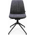 STUHL  in Aluminium Bouclé Metall, Textil  - Lavagrau/Schwarz, Design, Textil/Metall (46/81,5-84,5/55cm) - Johann Jakob