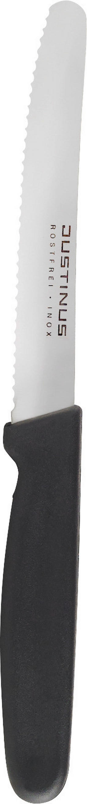BRÖTCHENMESSER FineCut 22 cm  - Silberfarben/Schwarz, KONVENTIONELL, Kunststoff/Metall (22cm) - Justinus