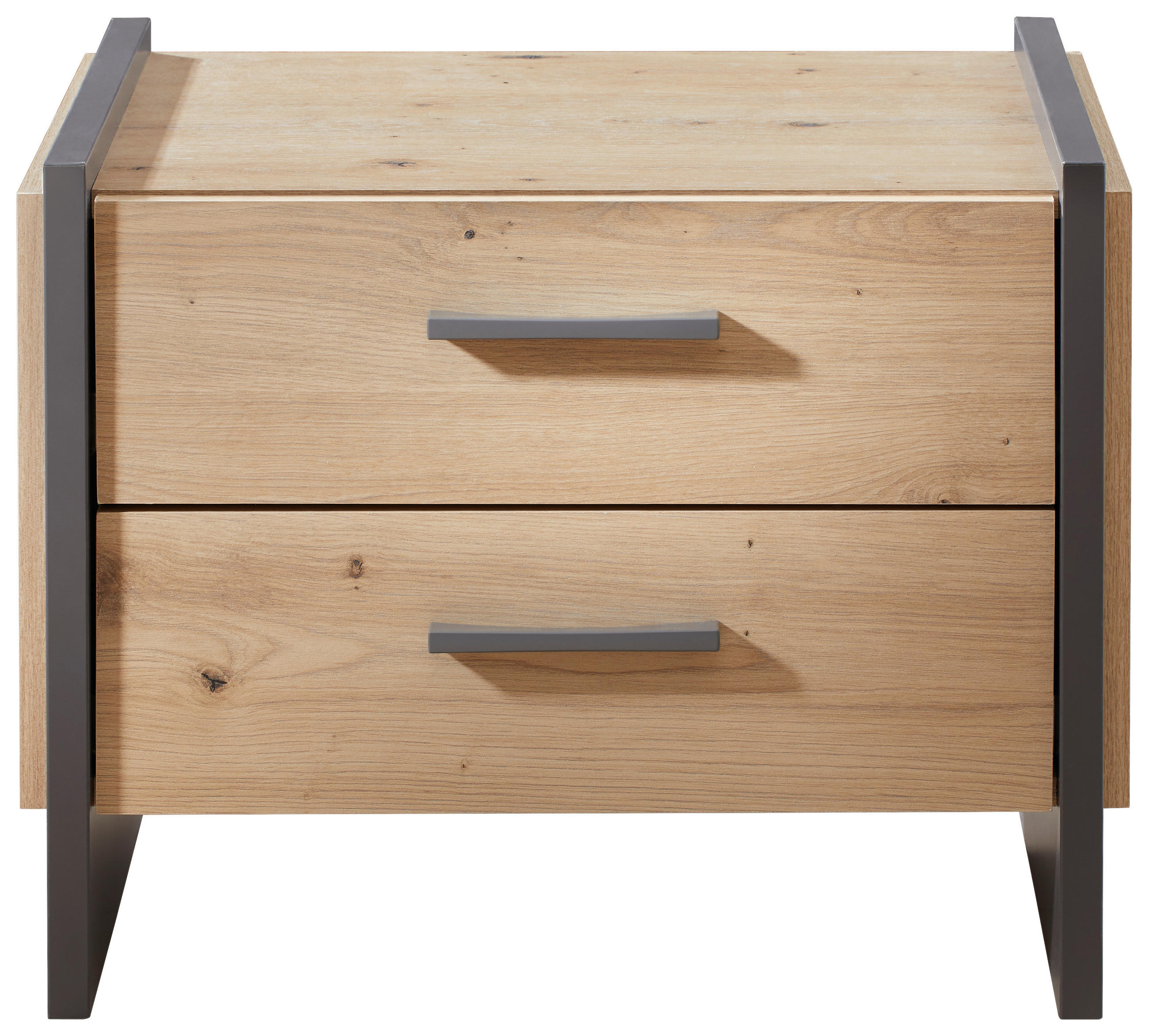 NOČNÍ STOLEK, dub artisan, 57/45/41 cm - šedá/barvy dubu, Design, kompozitní dřevo/plast (57/45/41cm) - Hom`in