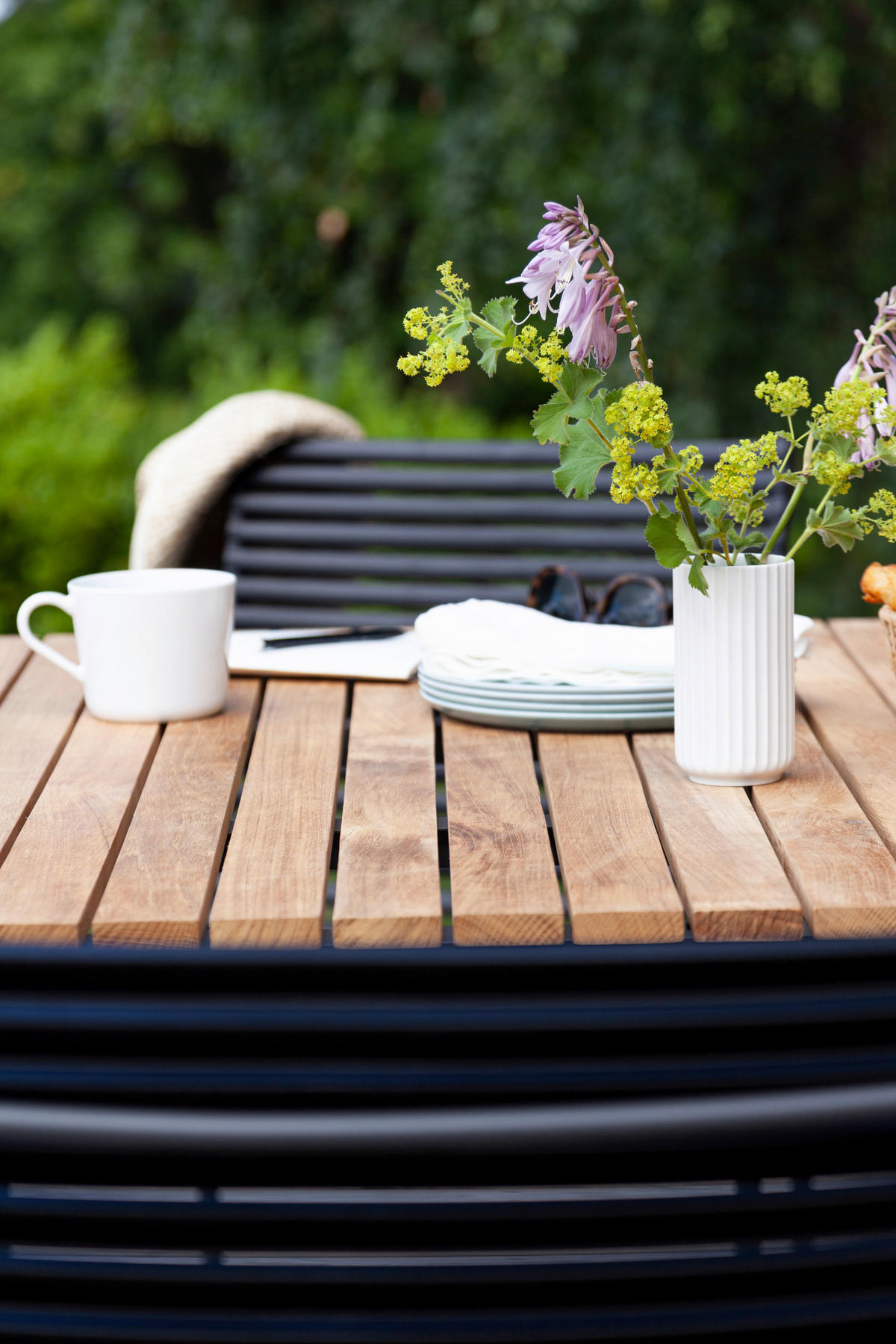 GARTENTISCH 167,5/100/74 cm  - Anthrazit/Teakfarben, KONVENTIONELL, Holz/Metall (167,5/100/74cm) - Gardenson