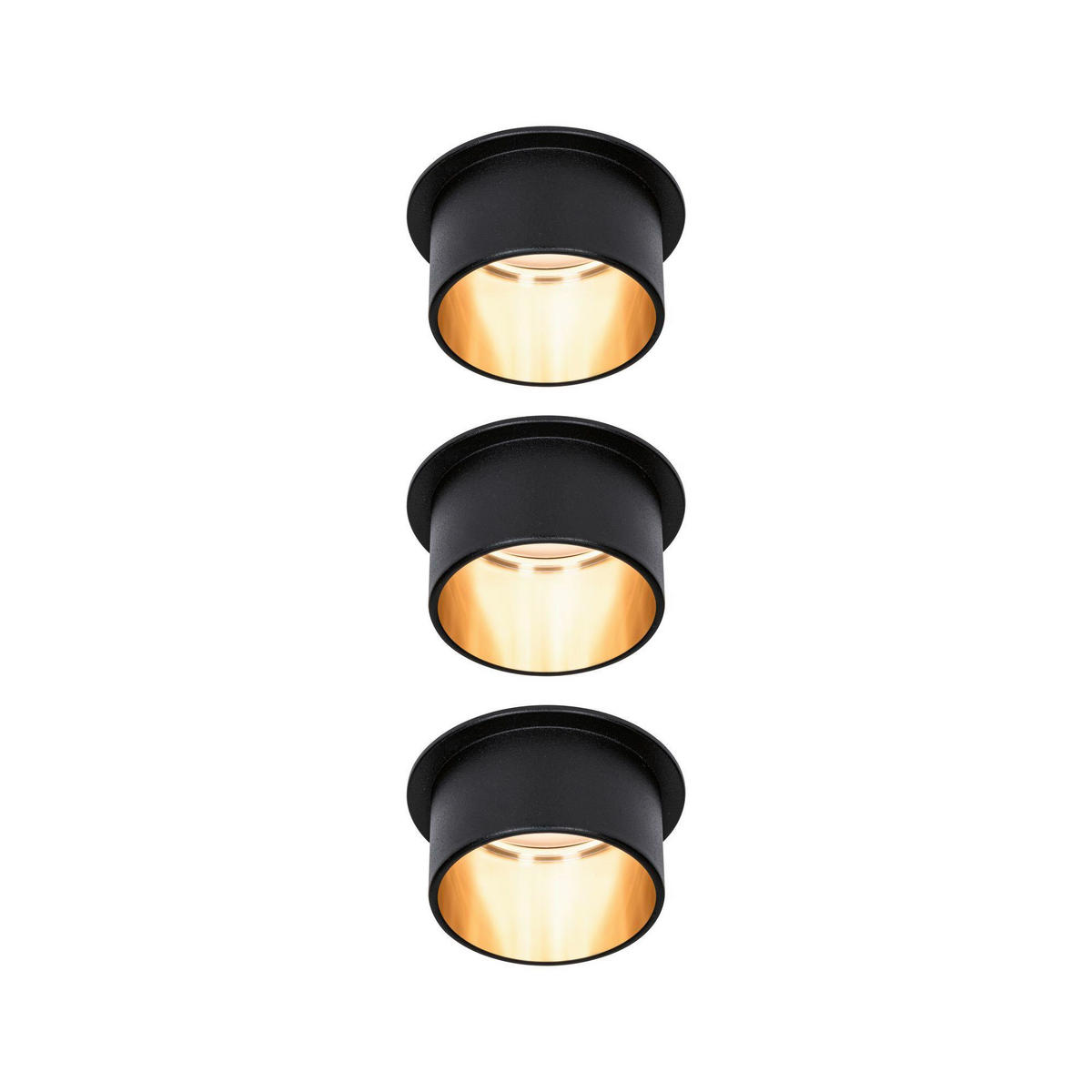 DECKENLEUCHTE 93379 6,8 cm  - Goldfarben/Schwarz, Basics, Metall (6,8cm) - Paulmann