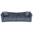 BIGSOFA Plüsch Petrol  - Petrol/Schwarz, KONVENTIONELL, Kunststoff/Textil (250/75/107cm) - Carryhome