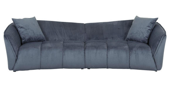 BIGSOFA Plüsch Petrol  - Petrol/Schwarz, KONVENTIONELL, Kunststoff/Textil (250/75/107cm) - Carryhome