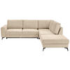 ECKSOFA  in Chenille Beige  275/257 cm  - Beige/Schwarz, KONVENTIONELL, Textil/Metall (275/257cm) - MID.YOU