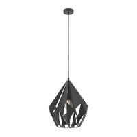 HÄNGELEUCHTE 38,5/150 cm    - Silberfarben/Schwarz, Design, Metall (38,5/150cm) - Eglo