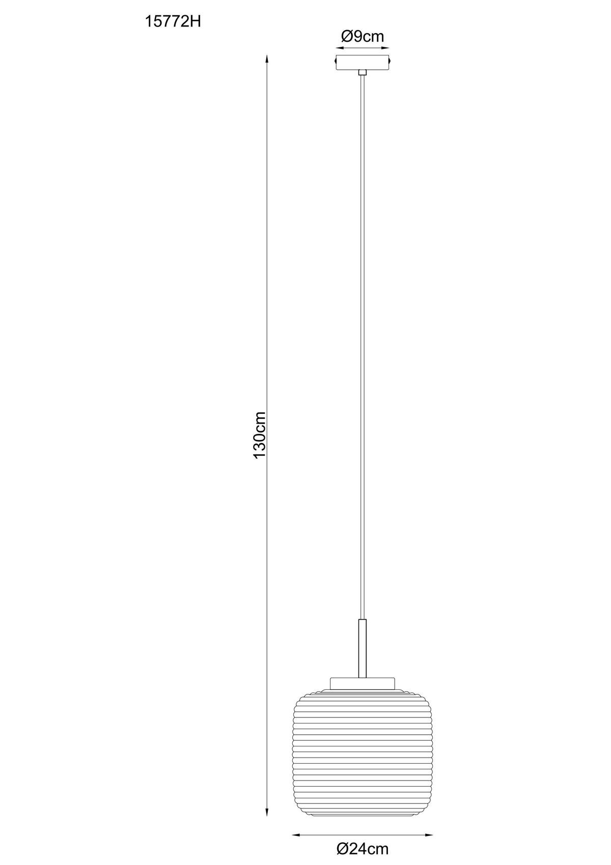 HÄNGELEUCHTE 24/130 cm  - Schwarz/Weiß, KONVENTIONELL, Glas/Textil (24/130cm) - Globo