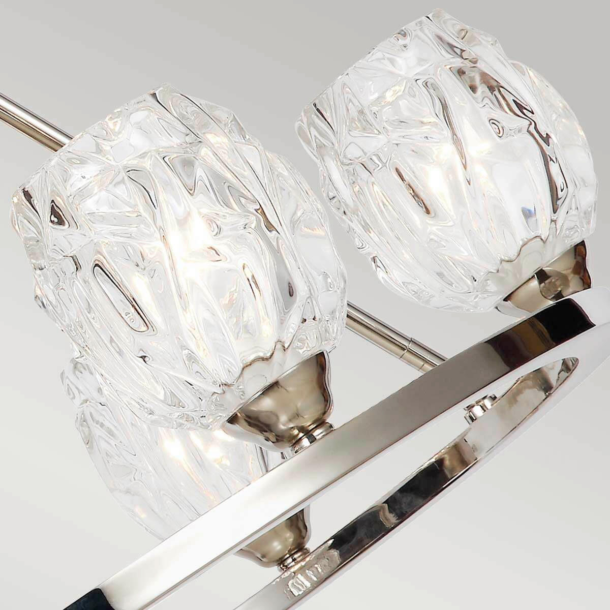 KRONLEUCHTER 67.3/65  cm    - Nickelfarben, Konventionell, Glas/Metall (67.3/65 cm) - Elstead Lighting