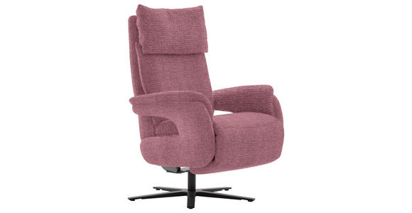 FERNSEHSESSEL in Struktur Flieder - Flieder/Schwarz, MODERN, Textil/Metall (73/113-117/85cm) - Cantus