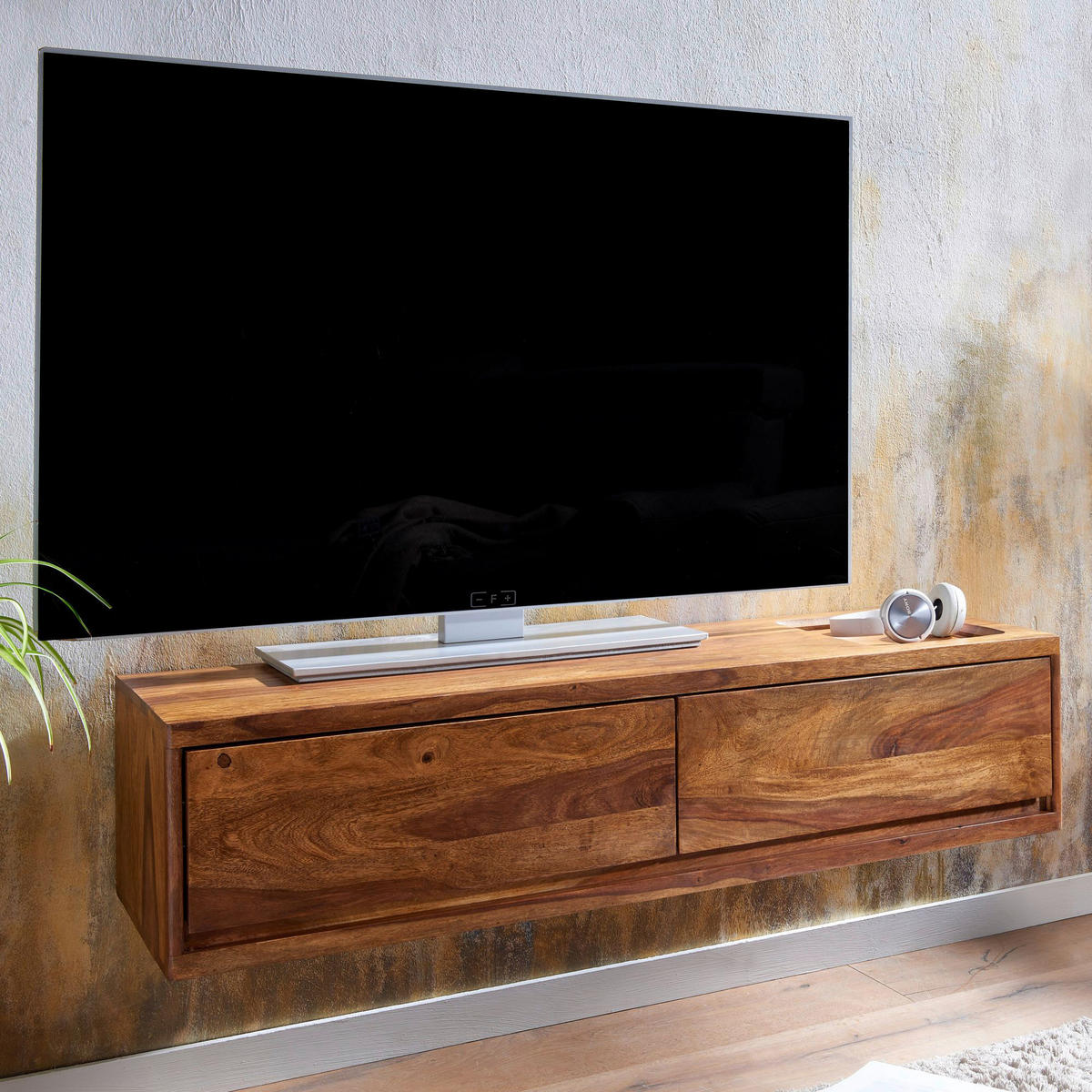 TV-BÄNK  i 108/25/34 cm  - sheshamfärgad, Modern, trä (108/25/34cm) - MID.YOU