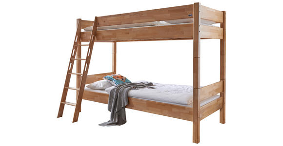 ETAGENBETT 90/200 cm Buchefarben  - Buchefarben, KONVENTIONELL, Holz (90/200cm) - Carryhome