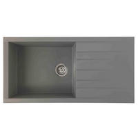 SPÜLE HOUSTON100X501BG  - Grau, Trend, Glas/Kunststoff (100/21/50cm) - Respekta
