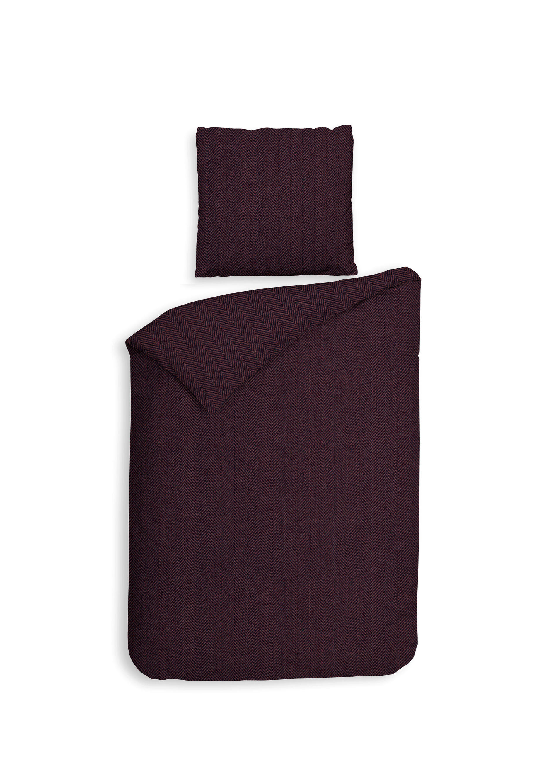 BETTWÄSCHE Spina Flanell 155/220 cm  - Dunkelrot, Basics, Textil (155/220cm)