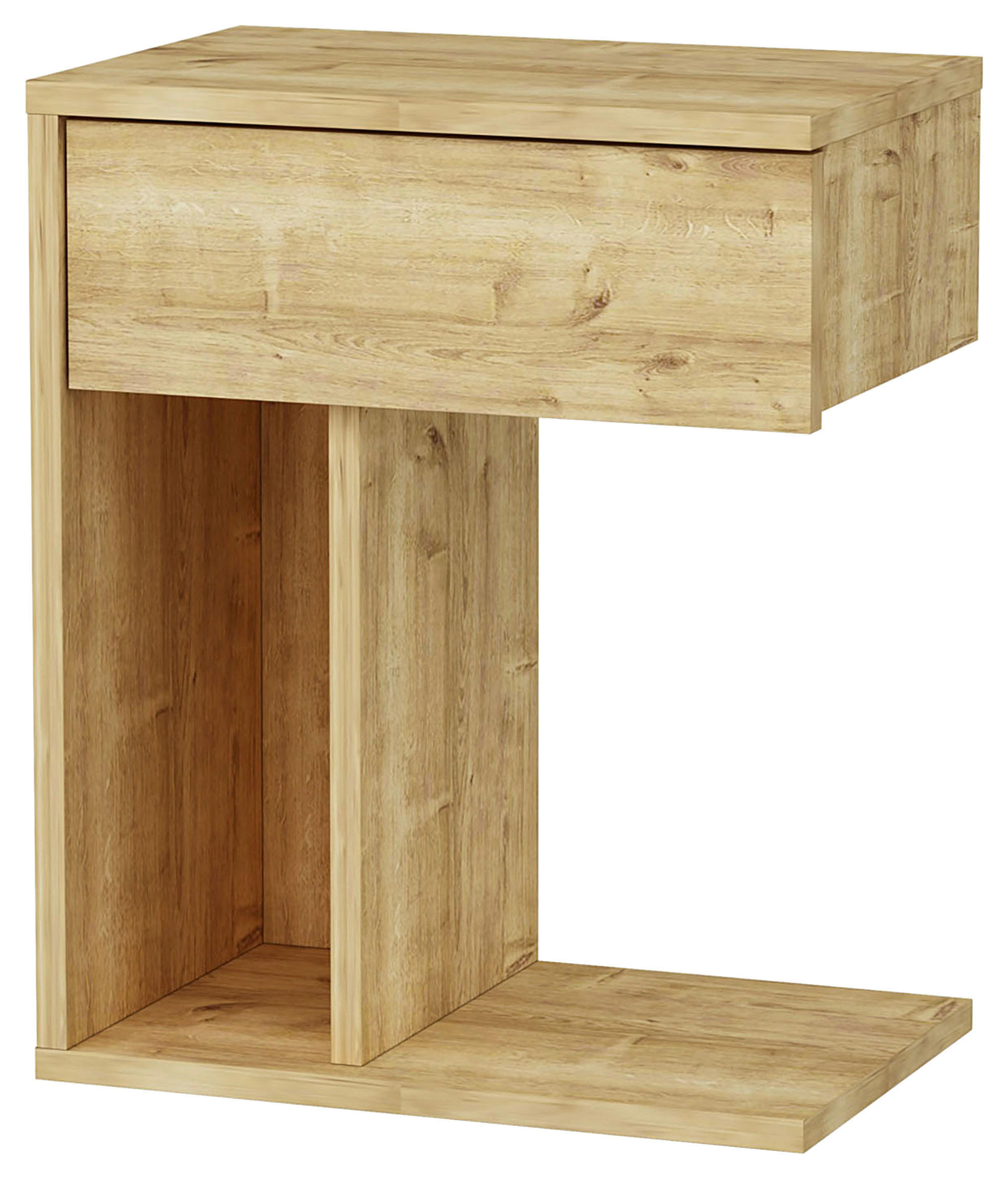 NACHTKÄSTCHEN in Eichefarben  - Eichefarben, Design, Holzwerkstoff (44,4/55/29,4cm) - MID.YOU