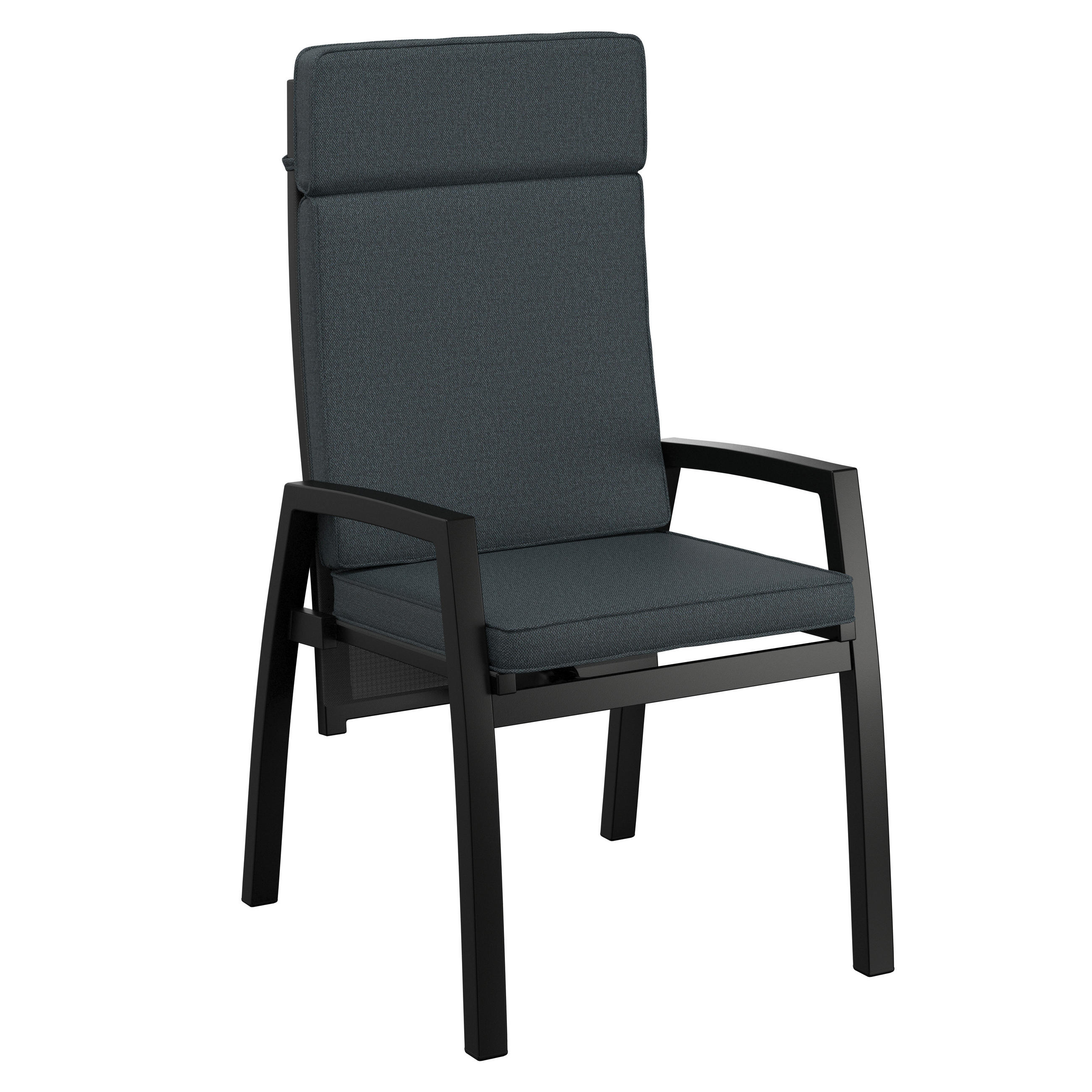 GARTENSESSEL Aluminium Anthrazit, Dunkelgrau  - Dunkelgrau/Anthrazit, Design, Textil/Metall (58/110/72cm) - Ambia Garden