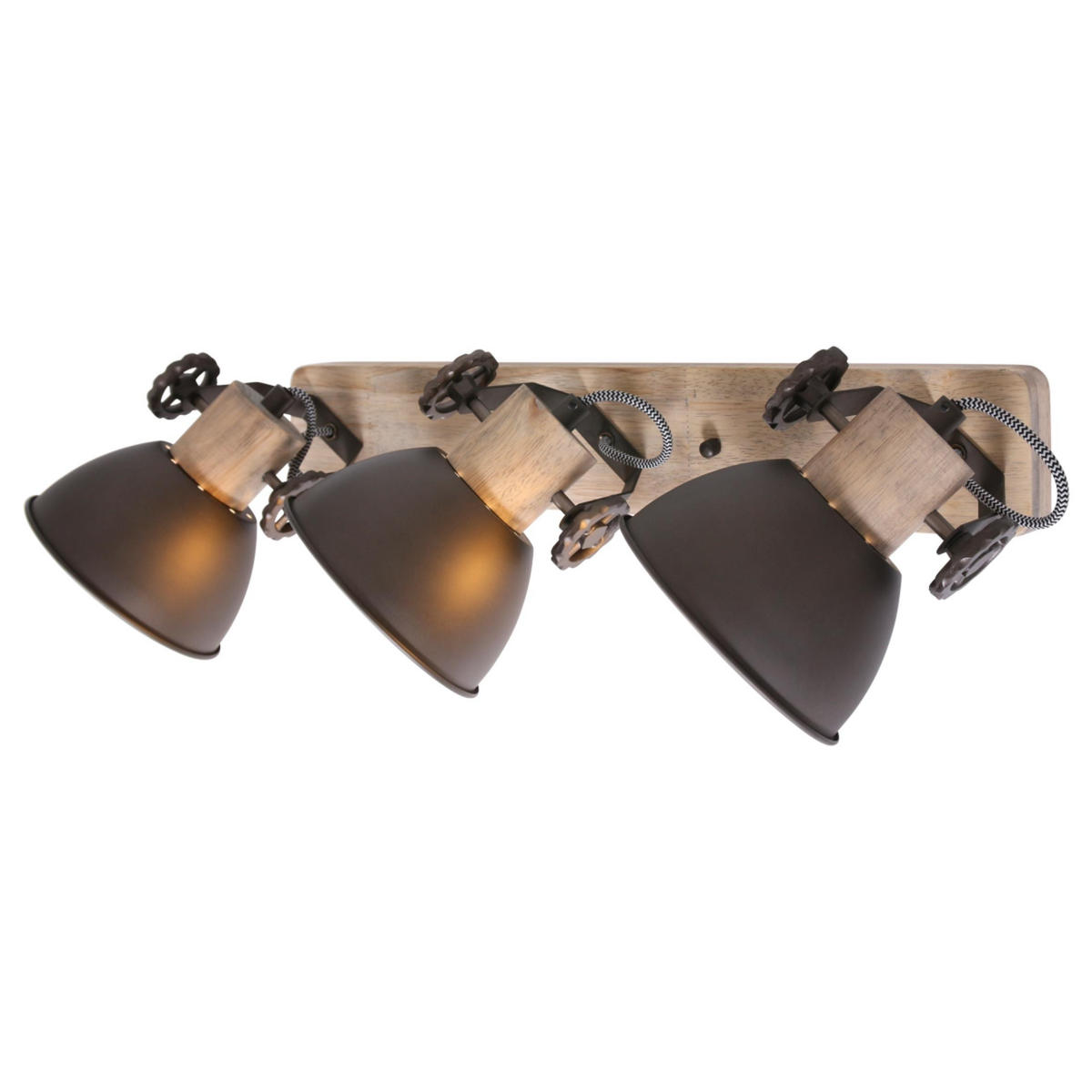 DECKENSPOTS - Anthrazit/Kupferfarben, Trend, Holz/Metall (59/19/23cm)