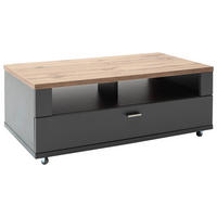 COUCHTISCH 100/55/39 cm rechteckig Grau, Eiche Wotan  - Eiche Wotan/Grau, Design, Holzwerkstoff/Kunststoff (100/55/39cm) - Stylife