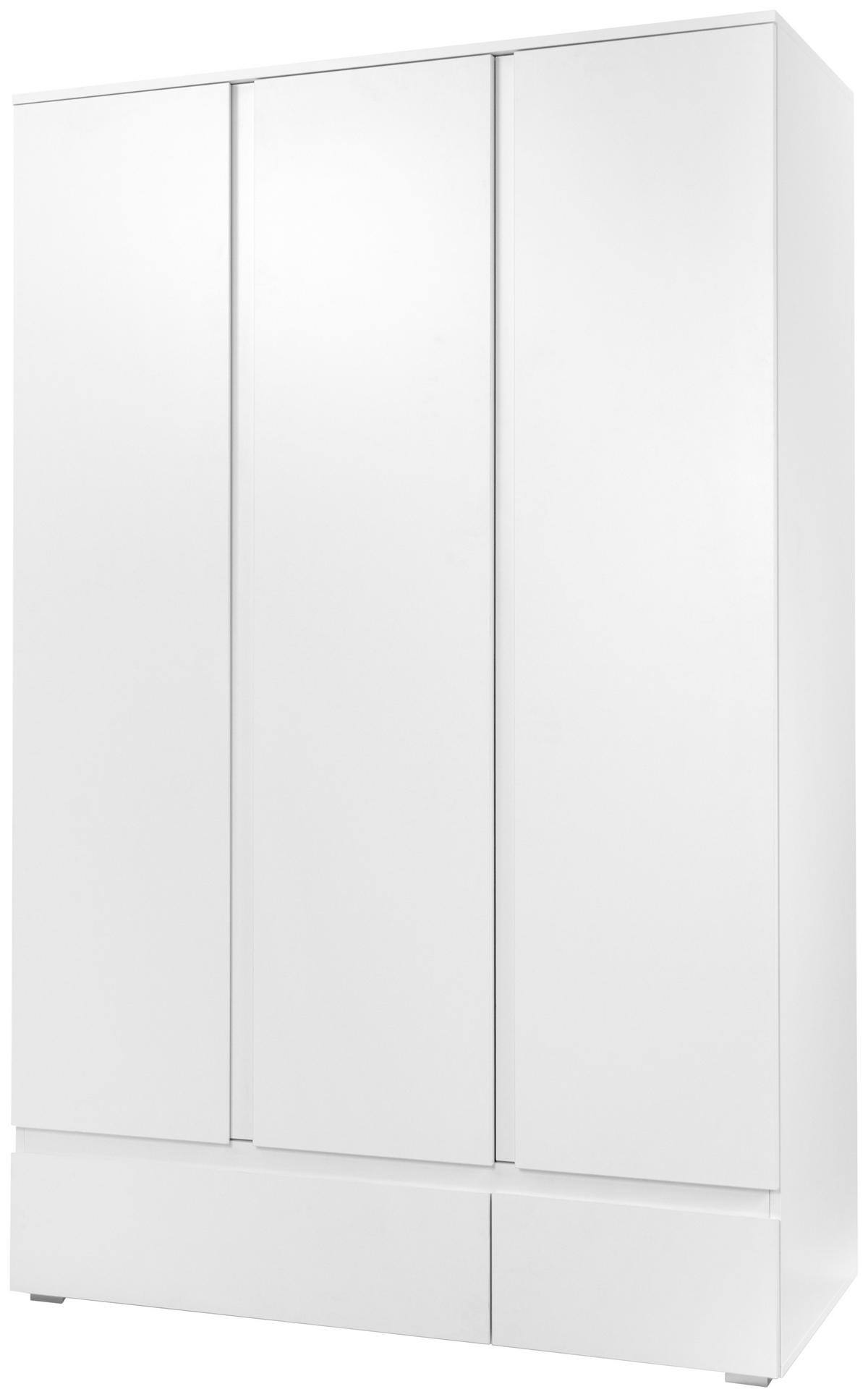 DREHTÜRENSCHRANK 3-türig Weiß  - Weiß, Basics, Holzwerkstoff (120/191/55cm) - MID.YOU