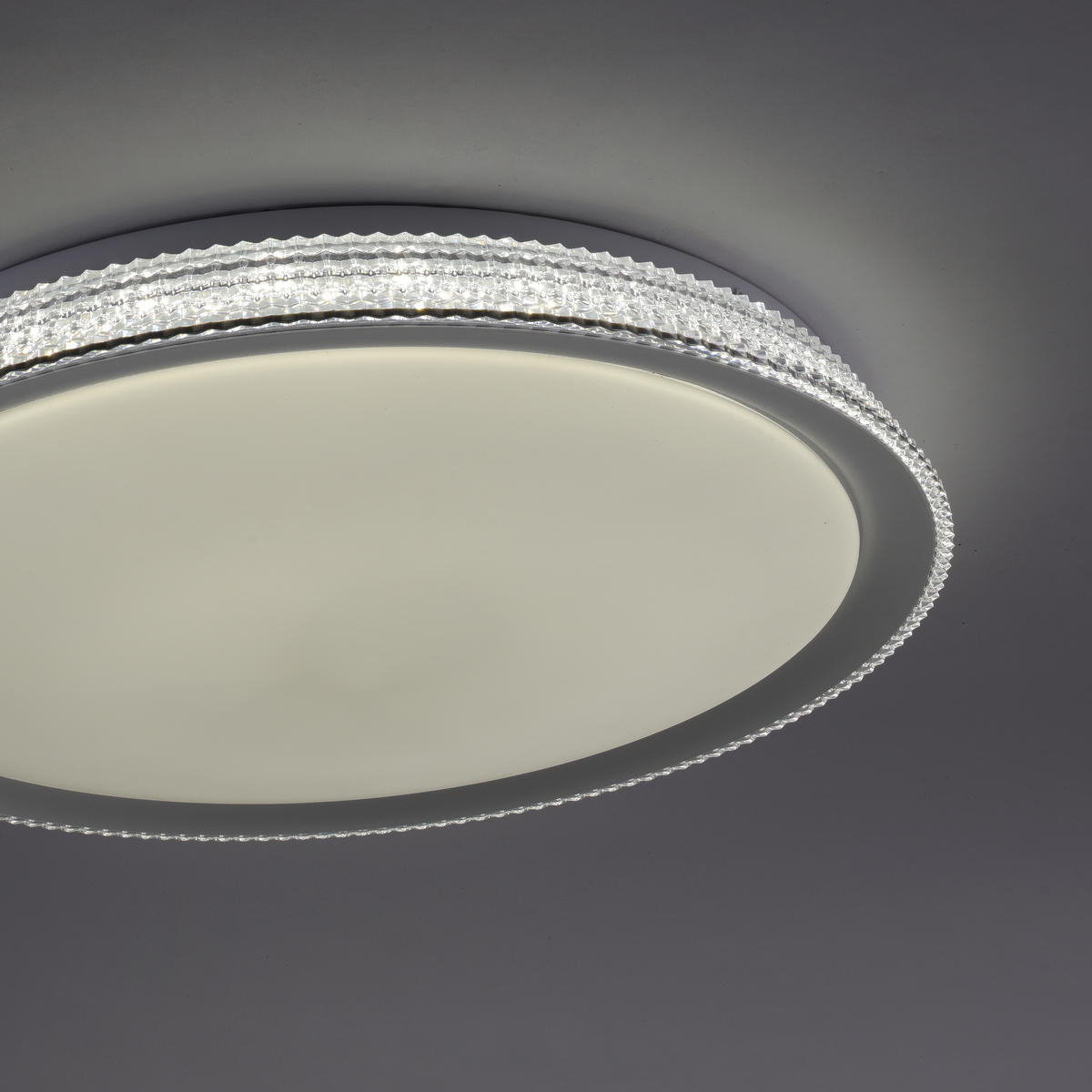 LED-DECKENLEUCHTE Lola Smart  Smart 51/51/9 cm   - Silberfarben/Weiß, Design, Kunststoff/Metall (51/51/9cm)