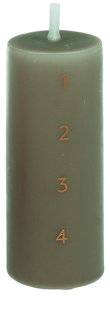 KERZE - Salbeigrün, KONVENTIONELL (4,6/12,0cm)