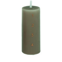 KERZE - Salbeigrün, KONVENTIONELL (4,6/12,0cm)