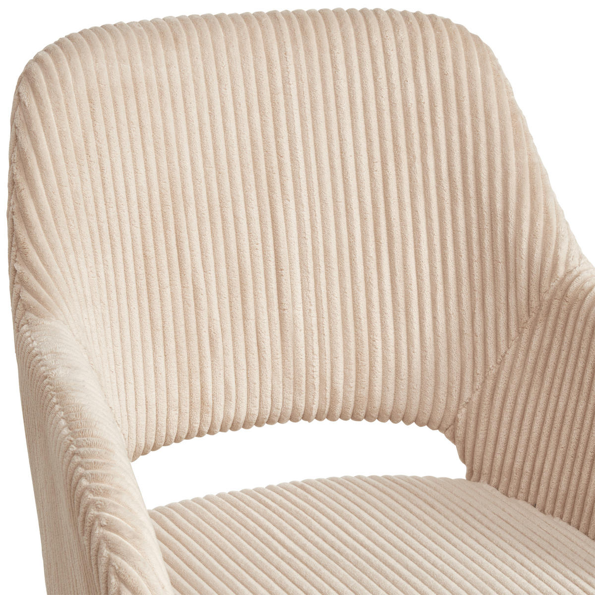 ARMLEHNSTUHL  in Eisen Cord  - Taupe/Schwarz, KONVENTIONELL, Holz/Textil (57/83.5/63cm) - MID.YOU