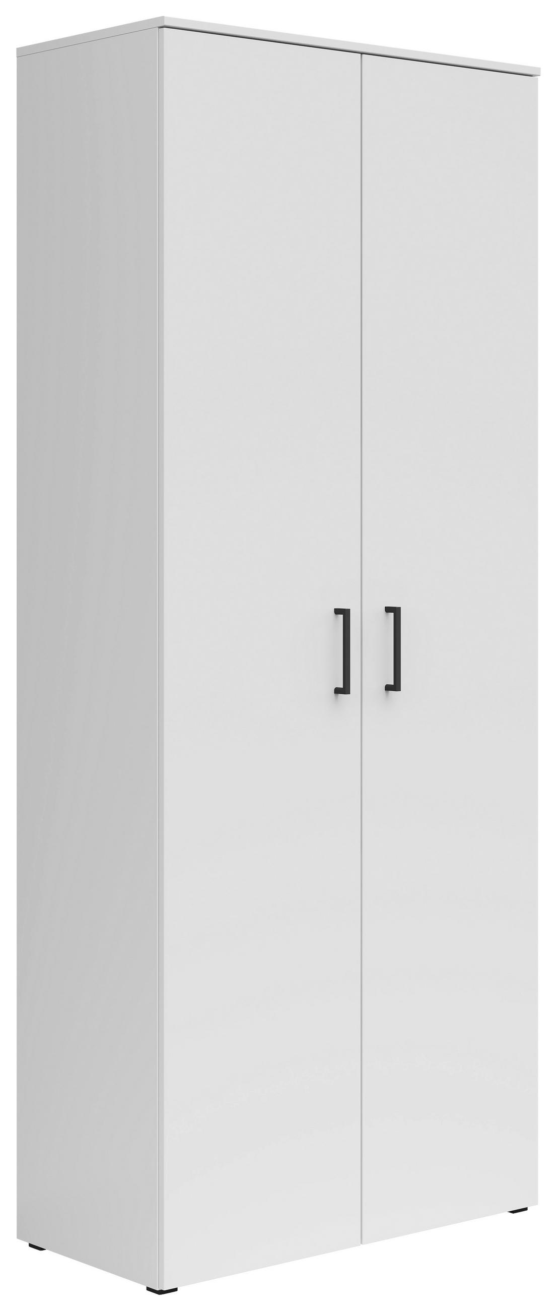 MEHRZWECKSCHRANK 80/195/40 cm  in Weiß  - Anthrazit/Schwarz, MODERN, Holzwerkstoff/Kunststoff (80/195/40cm) - Carryhome