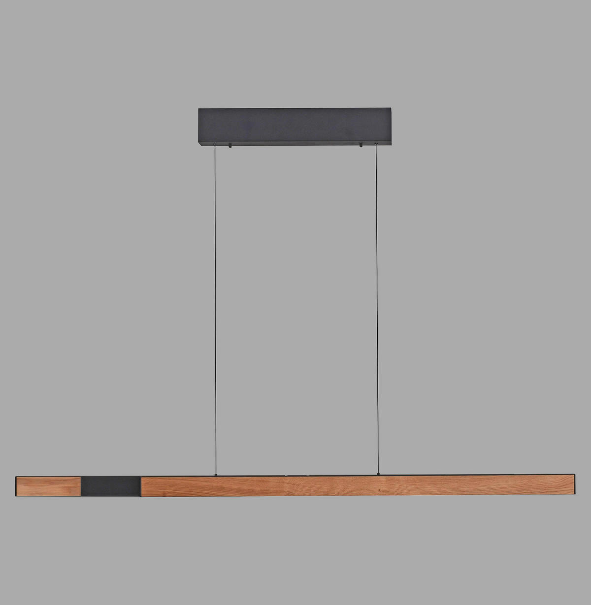 LED-HÄNGELEUCHTE Adriana Square 179/5,8/180 cm  - Eichefarben/Schwarz, Natur, Holz/Metall (179/5,8/180cm) - Paul Neuhaus